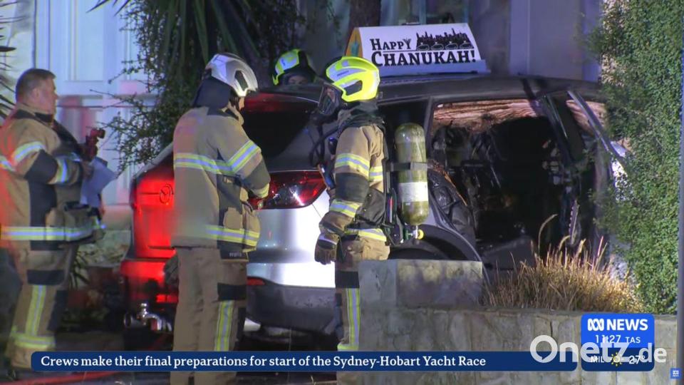 Das Auto des Rabbiners stand in der Einfahrt vor seinem Haus. Bild: Abc News/ABC NEWS/AAP Image/dpa