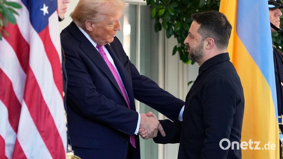 Zuletzt sprachen Trump und Selenskyj im Oktober miteinander. (Archivbild) Bild: Alex Brandon/AP/dpa