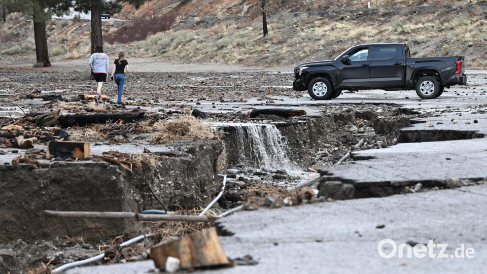 Besonders betroffen war Wrightwood nordöstlich von Los Angeles. Bild: William Liang/FR172065 AP/dpa