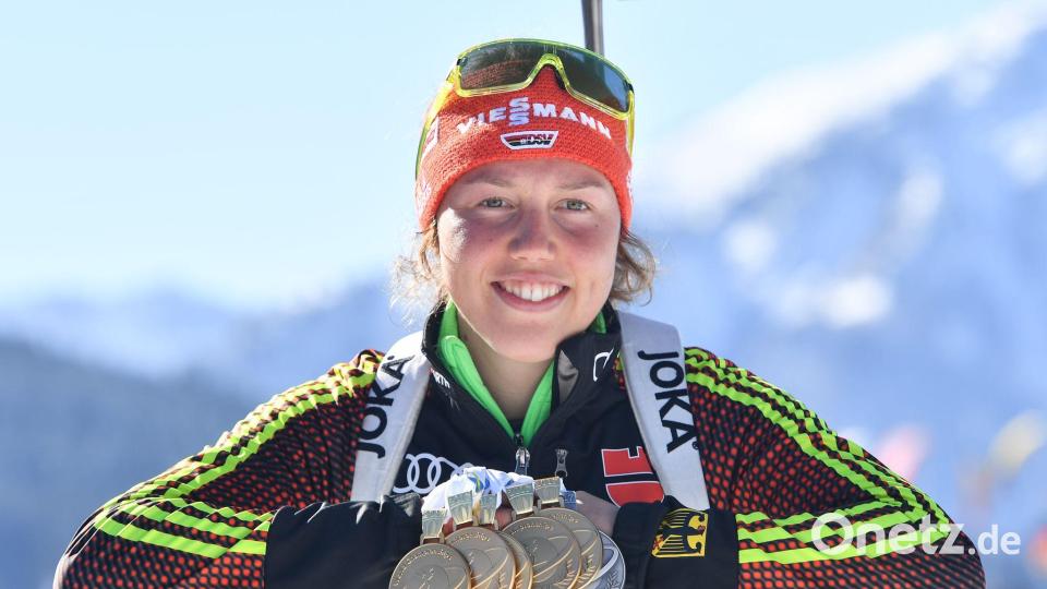 Die Ex-Biathletin Laura Dahlmeier ist mit 31 Jahren beim Bergsteigen tödlich verunglückt. (Archivbild) Bild: Martin Schutt/dpa-Zentralbild/dpa