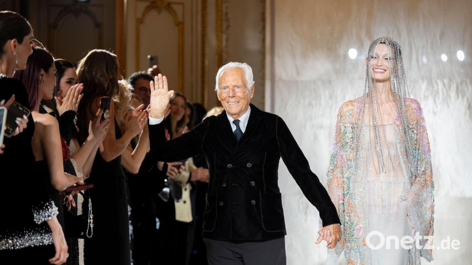 Modemacher Giorgio Armani ist in Alter von 91 Jahren gestorben. (Archivbild) Bild: Lewis Joly/AP/dpa