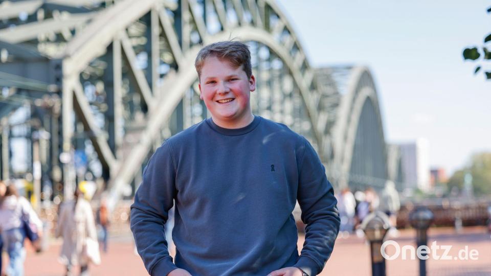 Julius Weckauf wohnt in Jüchen am Niederrhein und ist großer Köln-Fan. Bild: Thomas Banneyer/dpa