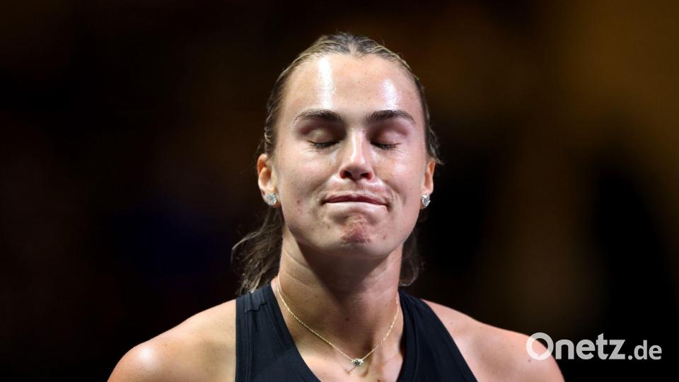 Ärgert sich nach einem verlorenen Punkt: Aryna Sabalenka Bild: Christopher Pike/Getty Images Europe/Pool/dpa