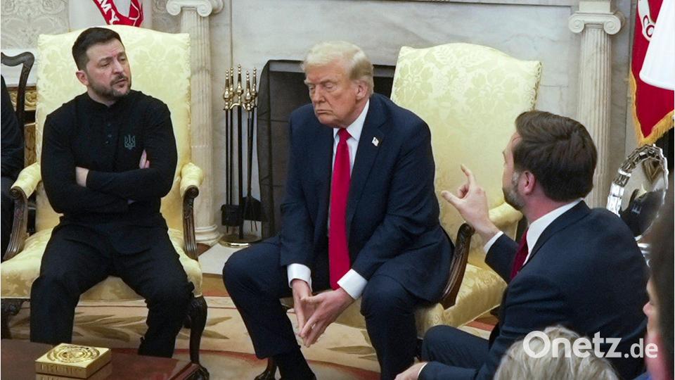 Vor den Augen der Weltöffentlichkeit: Trump und Vance demütigen den ukrainischen Präsidenten Selenskyj. (Archivbild) Bild: Mystyslav Chernov/AP/dpa