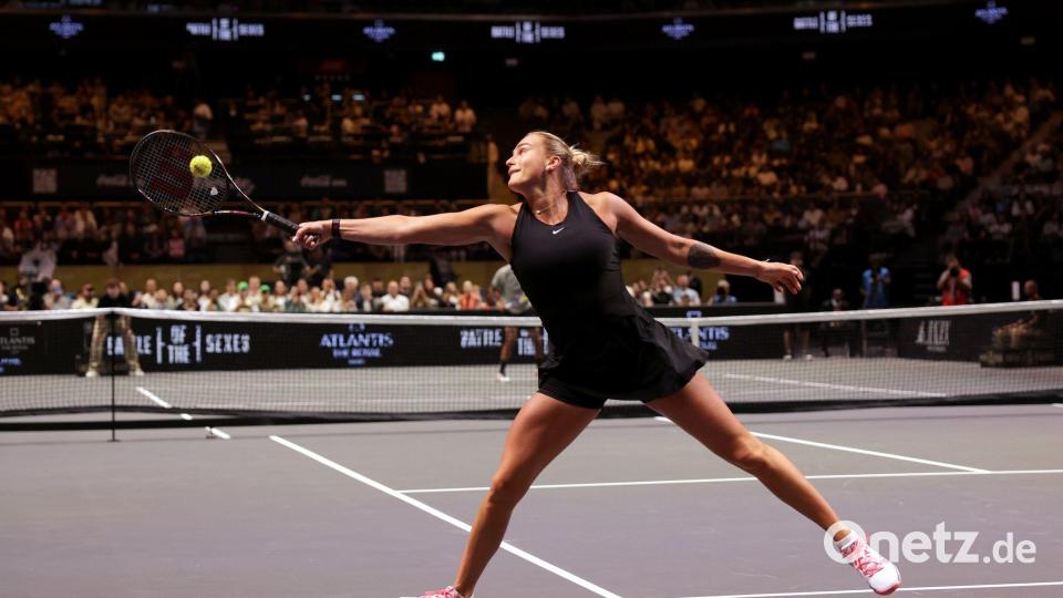 Streckte sich im Duell mit Kyrgios vergeblich: Aryna Sabalenka Bild: Christopher Pike/Getty Images Europe/Pool/dpa