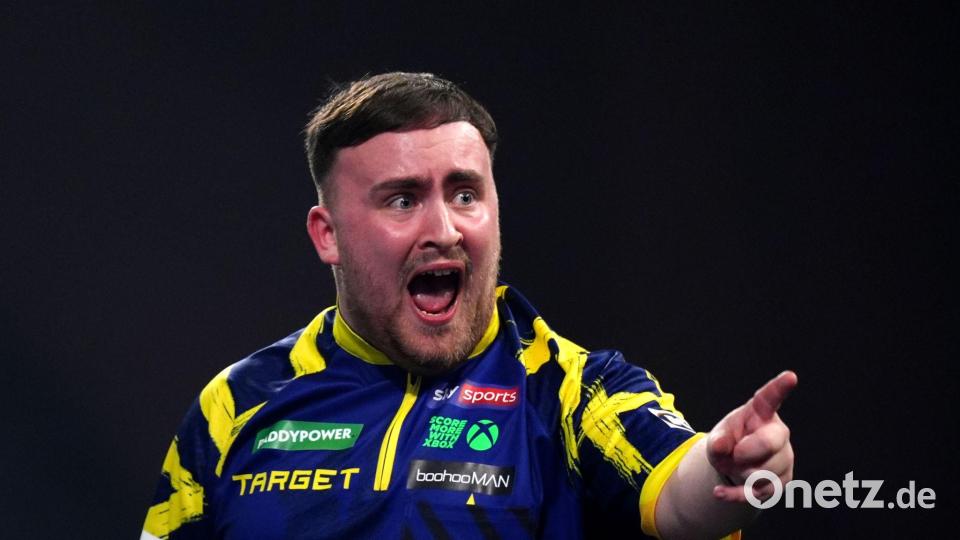 Legte sich mit den Fans an: Luke Littler. Bild: John Walton/PA Wire/dpa