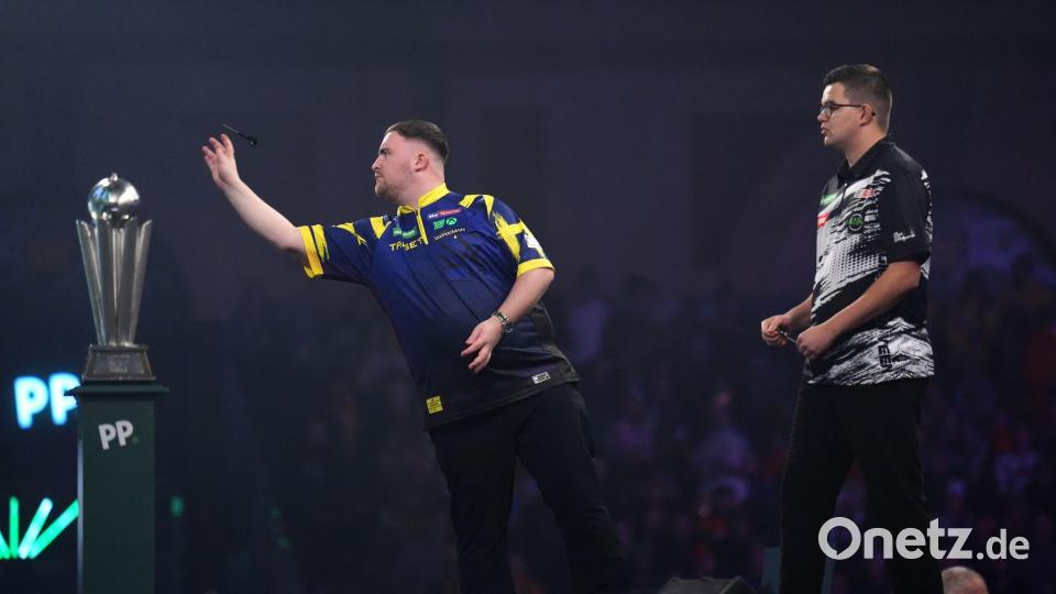 Littler ließ im Finale dem Niederländer van Veen keine Chance. Bild: John Walton/PA Wire/dpa