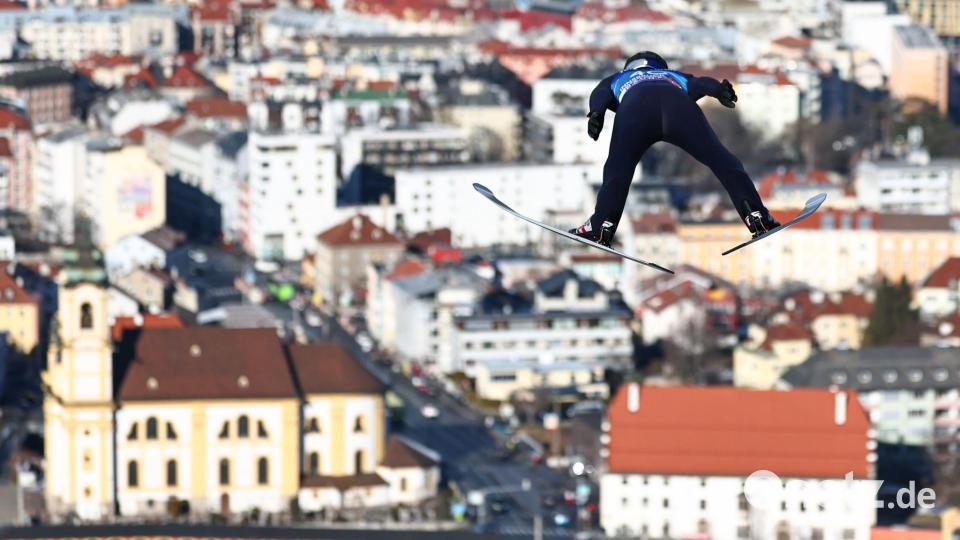 Wellinger kommt in Innsbruck nicht zurecht. Bild: Daniel Karmann/dpa