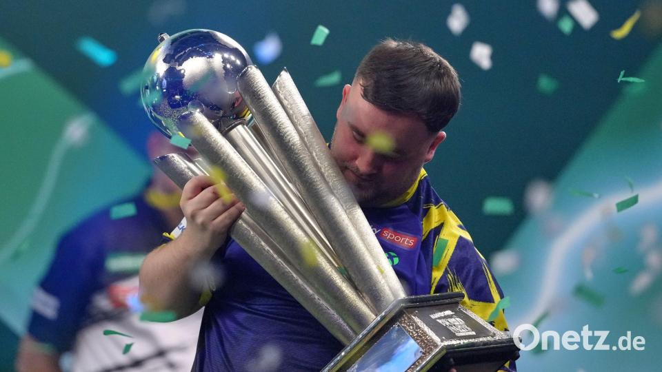 Ohne echte Gegner: Littler ist wieder Weltmeister. Bild: Dave Shopland/AP/dpa