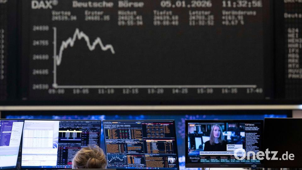 Nach dem Hoch bröckelten die Kurse wieder etwas ab. Bild: Boris Roessler/dpa