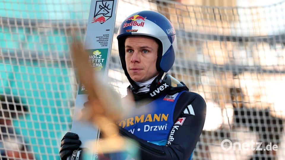 Betretene Miene: Für Andreas Wellinger war es eine erfolglose Tournee. Bild: Daniel Karmann/dpa