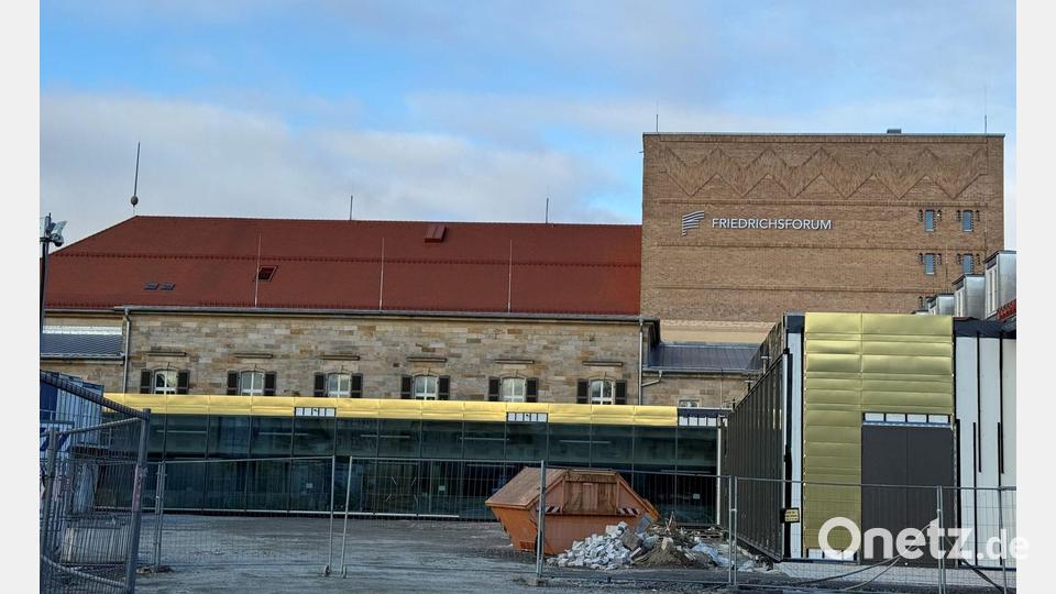 Das Friedrichsforum in Bayreuth soll nach fast zehn Jahren Bauzeit 2026 endlich öffnen. Bild: Kathrin Zeilmann/dpa