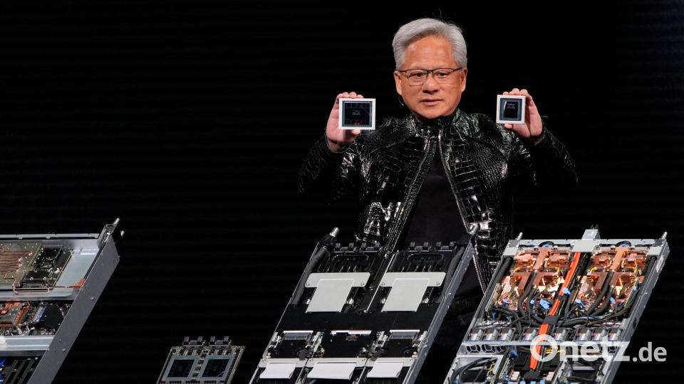 Jensen Huang, Chef von Nvidia: Der Chiphersteller profitiert vom Boom um KI. (Archivbild) Bild: John Locher/AP/dpa