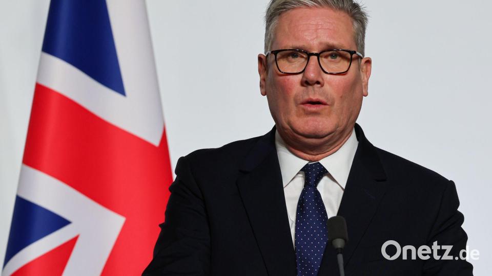 Premier Starmer geht von britischen und französischen Truppen in der Ukraine aus. Bild: Ludovic Marin/Pool AFP/AP/dpa