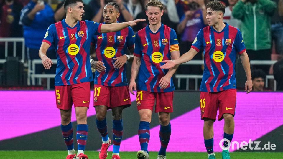 Zeitweise im Torrausch: Der FC Barcelon gegen Athletic Bilbao. Bild: Altaf Qadri/AP/dpa