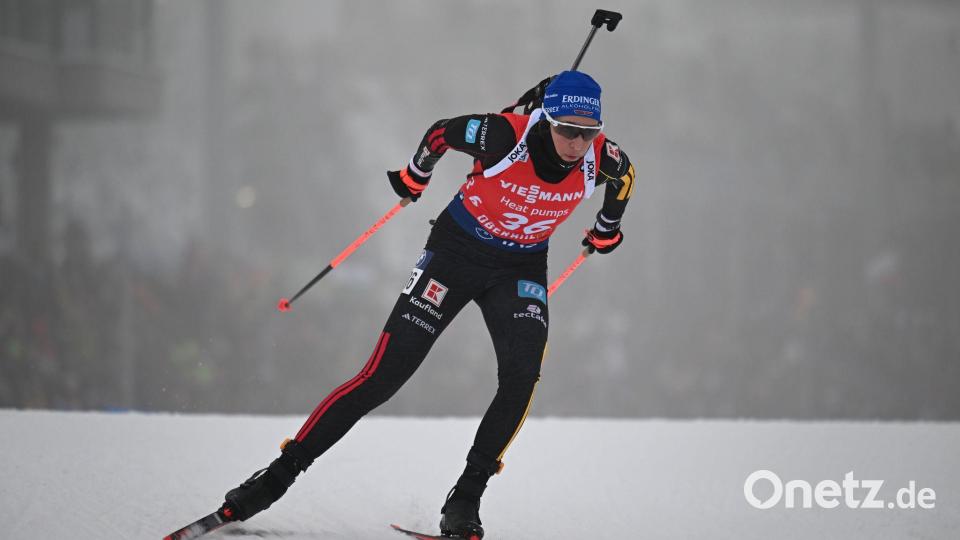 Franziska Preuß war in Oberhof beste Deutsche. Bild: Hendrik Schmidt/dpa