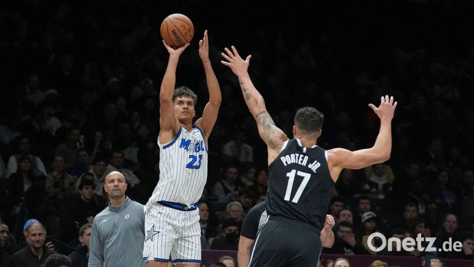 Tristan da Silva erzielte 14 Punkte gegen Brooklyn. Bild: Frank Franklin II/AP/dpa