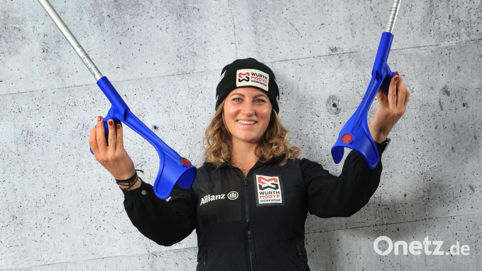 Ist ihre Krücken wieder los: Snowboarderin Ramona Hofmeister. (Archivbild) Bild: Karl-Josef Hildenbrand/dpa