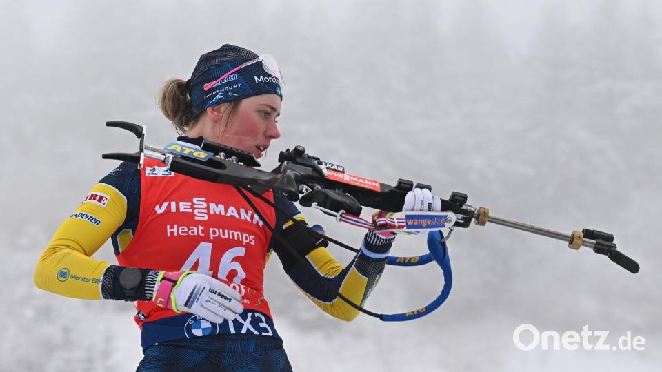 Elvira Öberg gewann den Sprint in Oberhof. Bild: Hendrik Schmidt/dpa