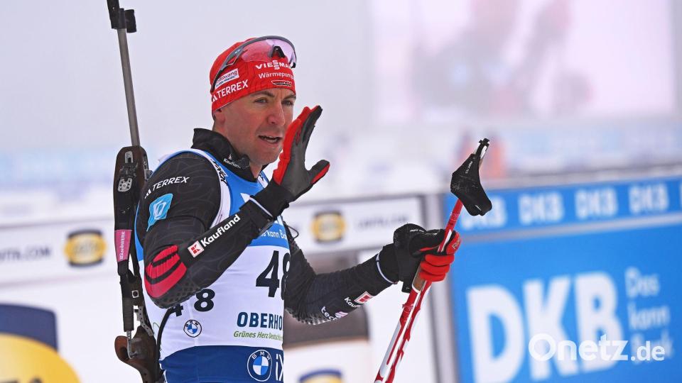 Philipp Nawrath hat auch in der Verfolgung Podestchancen. Bild: Jennifer Brückner/dpa