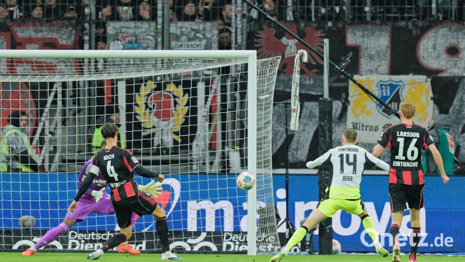 Beier vollendete früh zum 1:0. Bild: Uwe Anspach/dpa