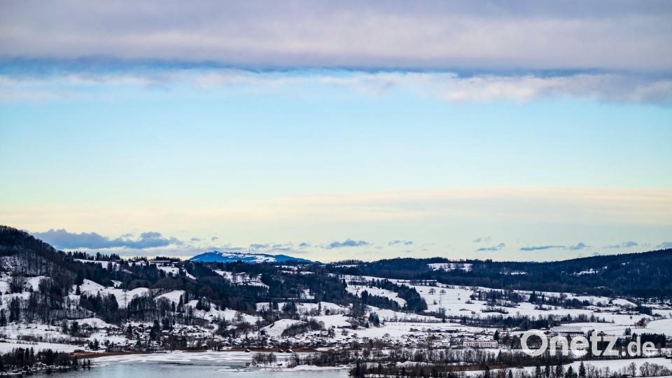 Winterliche Landschaft brachte „Elli“ auch in Oberbayern. Bild: Peter Kneffel/dpa