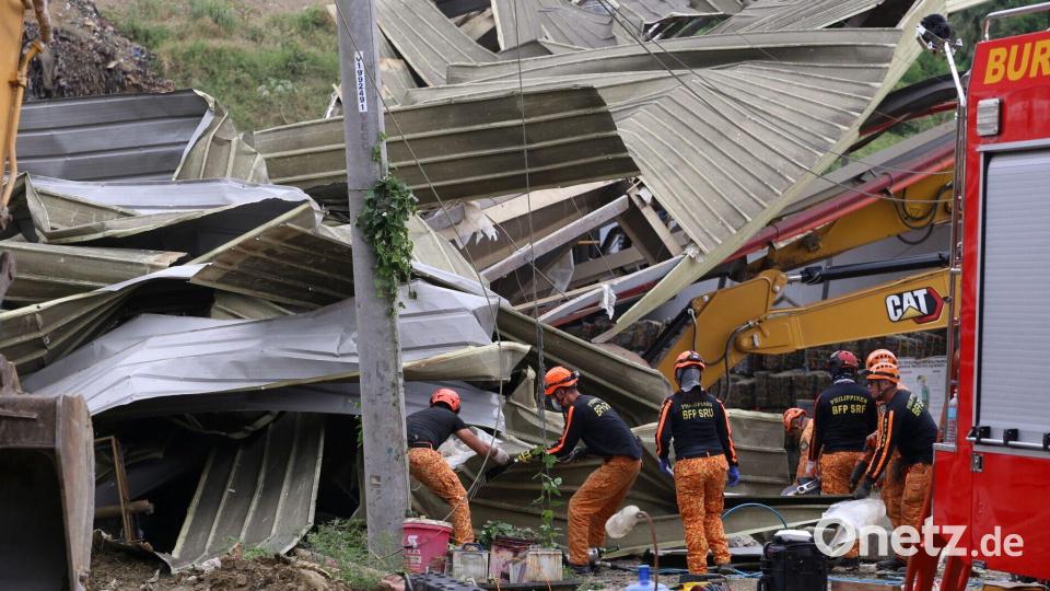 Anhaltende Regenfälle machten den Müllberg nach Angaben der Stadtverwaltung instabil. Bild: Jacqueline Hernandez/AP/dpa