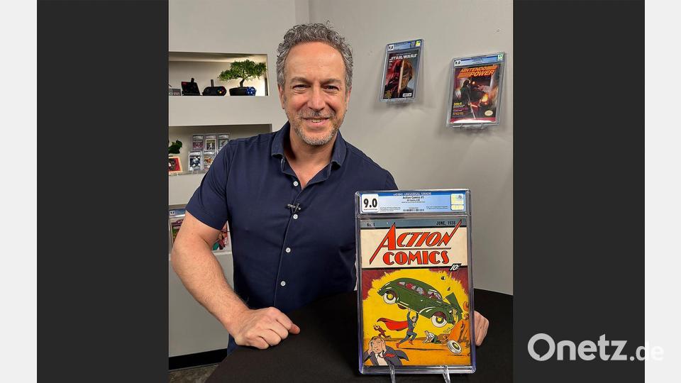 Das jetzt verkaufte Comic sei ein seltenes Exemplar und dazu in einem sehr guten Zustand, teilte Vincent Zurzolo, Präsident von Metropolis Collectibles/ComicConnect, mit. Bild: Andrew Wilson/Metropolis Collectibles Inc/AP/dpa