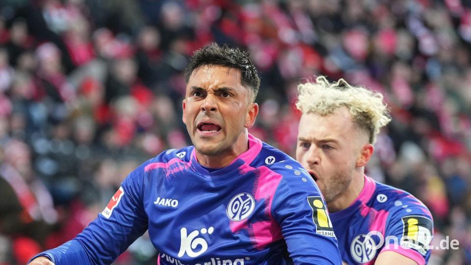 Trafen beide für Mainz: Nadiem Amiri und Benedict Hollerbach Bild: Soeren Stache/dpa