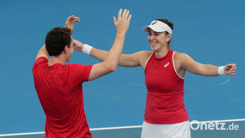 Belinda Bencic hat die Schweiz beim United Cup ins Finale geführt. Bild: Rick Rycroft/AP/dpa