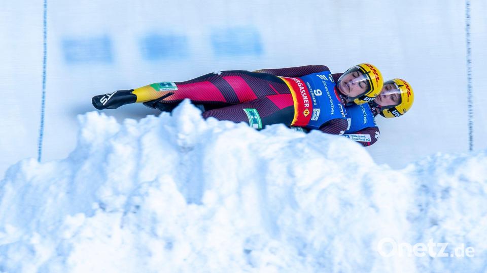 Rodeln: Weltcup in Winterberg - Degenhardt/Rosenthal legen im ersten Durchgang stark vor Bild: David Inderlied/dpa