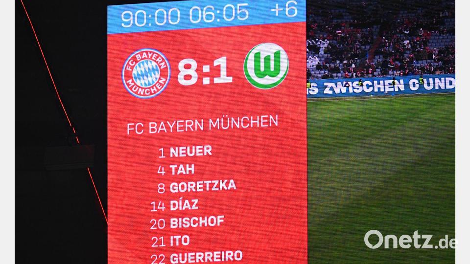 1:8 - so hoch hat der VfL Wolfsburg nie zuvor in der Bundesliga verloren. Bild: Tom Weller/dpa