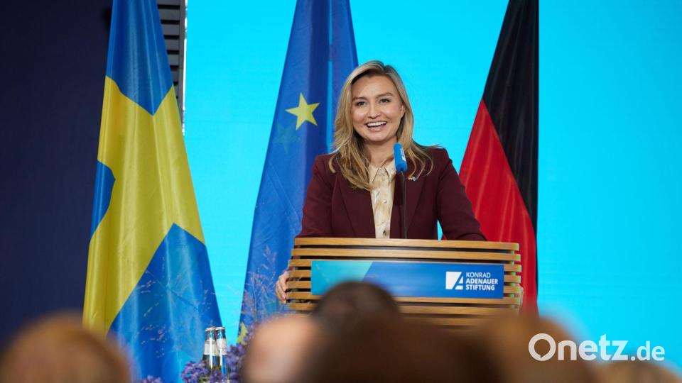 Ebba Busch, stellvertretende Ministerpräsidentin von Schweden, findet für manche X-Nutzer deutliche Worte. (Archivbild) Bild: Jörg Carstensen/dpa
