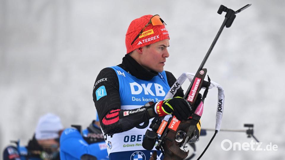 Philipp Horn fehlt beim anstehenden Weltcup in Ruhpolding wegen einer Erkrankung. (Archivbild) Bild: Hendrik Schmidt/dpa