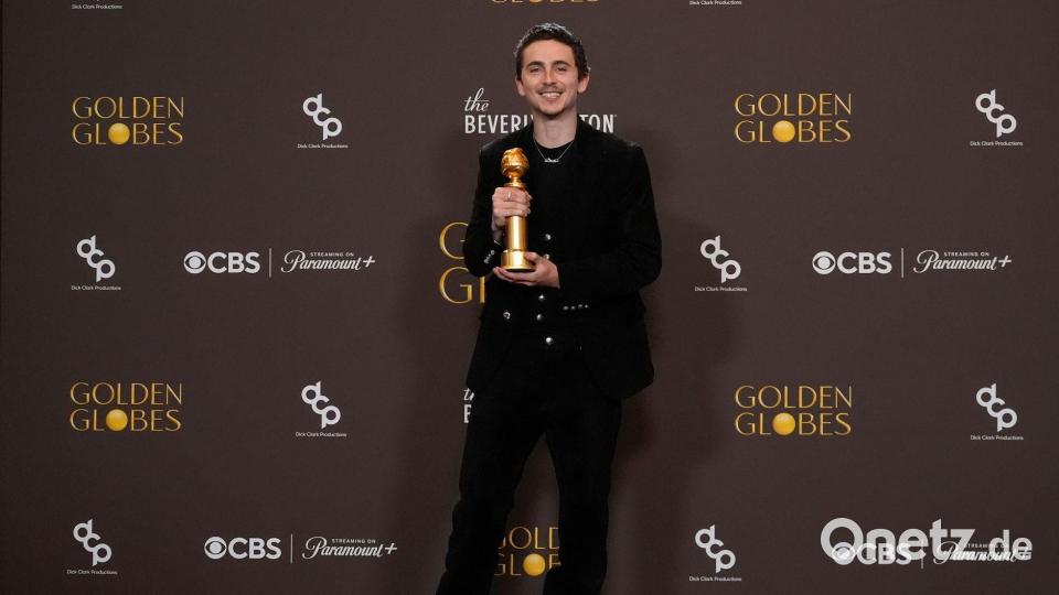 Timothée Chalamet bekam seinen ersten Golden Globe. Bild: Chris Pizzello/Invision/AP/dpa