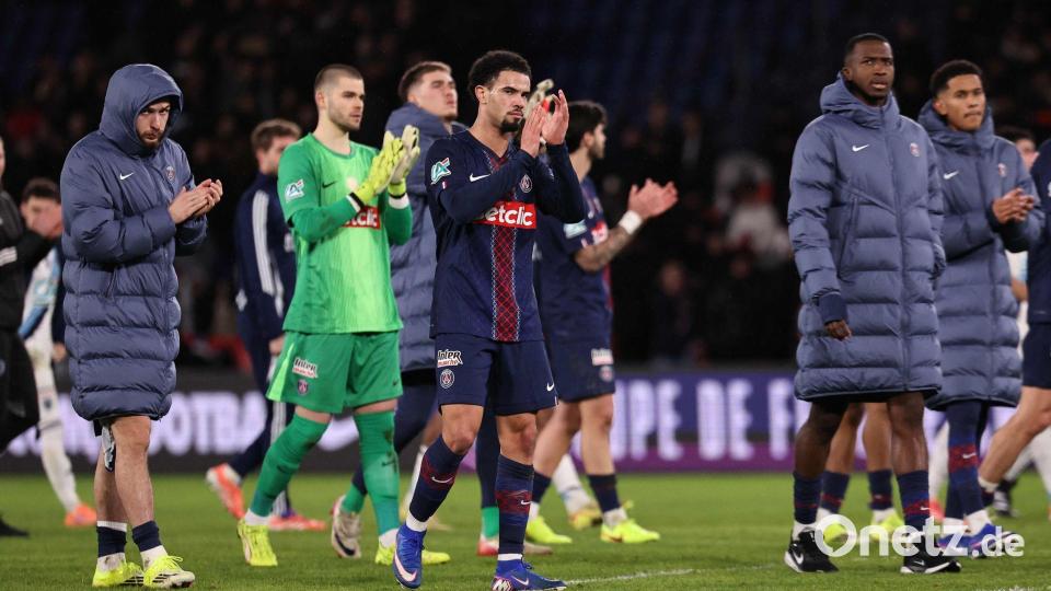 Diese Niederlage kommt überraschend: PSG ist im Pokal raus. Bild: Anne-Christine Poujoulat/AFP/dpa
