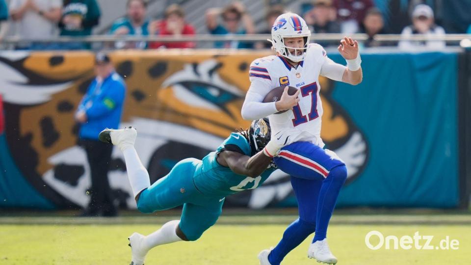 Josh Allen führte die Bills zum ersten Auswärtssieg in den Playoffs seit 1992. Bild: John Raoux/AP/dpa