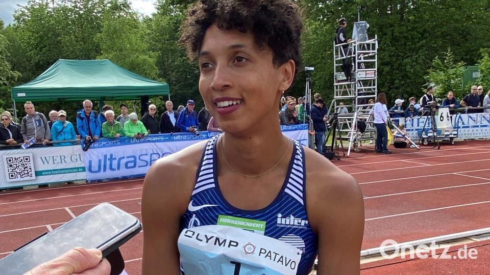 Malaika Mihambo trainiert aktuell auf La Palma. (Archivbild) Bild: Christian Kunz/dpa