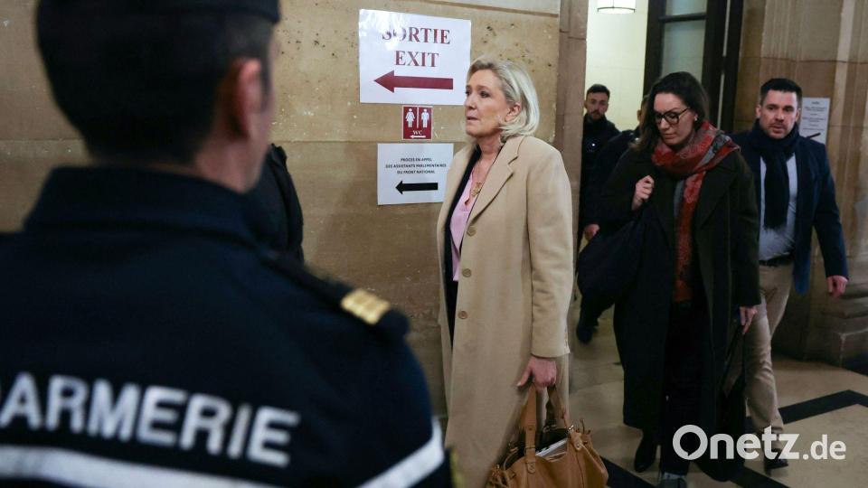 Der Ausgang des Verfahrens ist für Le Pen folgenschwer, denn es geht letztlich auch darum, ob sie 2027 bei der Präsidentschaftswahl antreten kann. Bild: Thomas Samson/AFP/dpa
