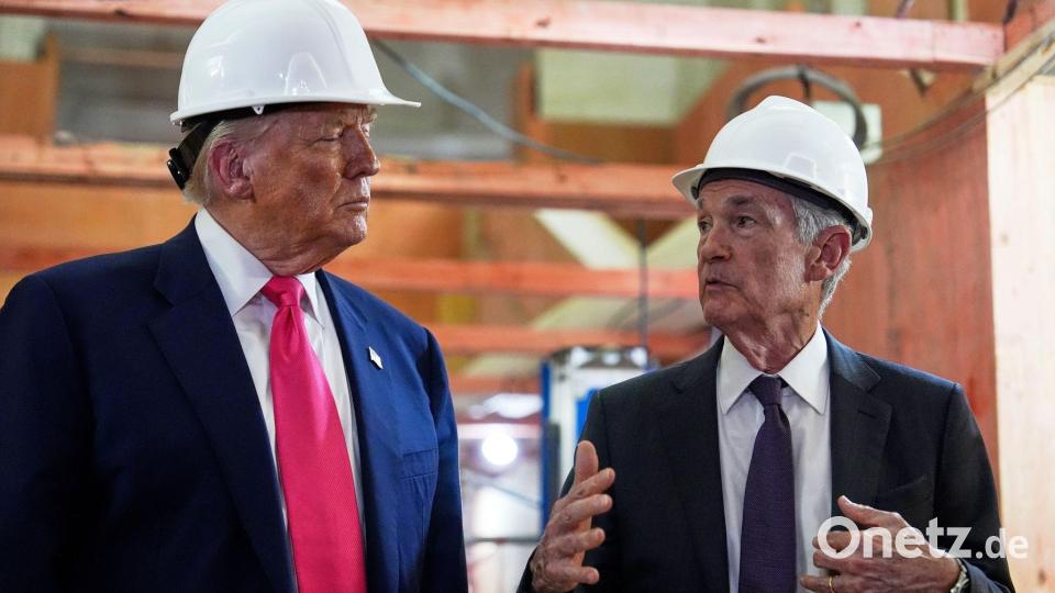 US-Präsident Trump fordert schon lange niedrigere Zinsen und macht Druck auf Powell. Die Fed bleibt jedoch eher vorsichtig und verweist auf Inflationsrisiken. (Archivbild) Bild: Julia Demaree Nikhinson/AP/dpa