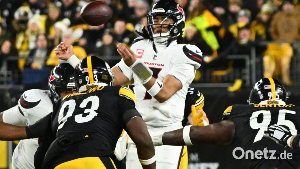 CJ Stroud hatte viele Unsicherheiten - er führte die Texans dennoch zum ersten Auswärtssieg ihrer Playoff-Geschichte. Bild: Justin Berl/AP/dpa