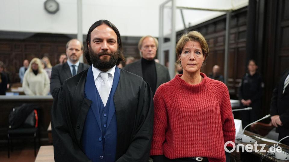 Christina Block ist eine von sieben Angeklagten im Prozess vor dem Landgericht. Bild: Marcus Brandt/dpa-Pool/dpa