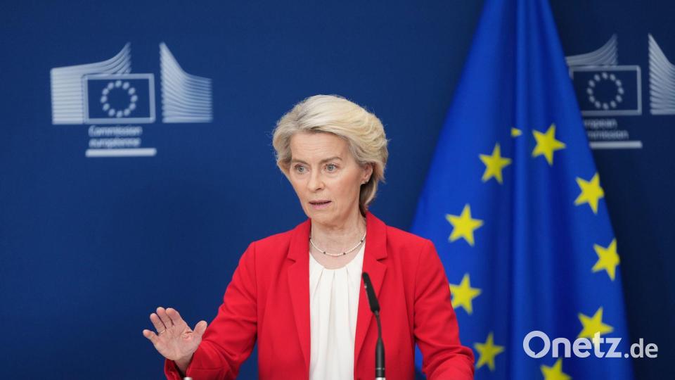 EU-Kommissionspräsidentin Ursula von der Leyen hatte X zuletzt deutlich kritisiert und auch mit Sanktionen gedroht. (Archivbild) Bild: Virginia Mayo/AP/dpa