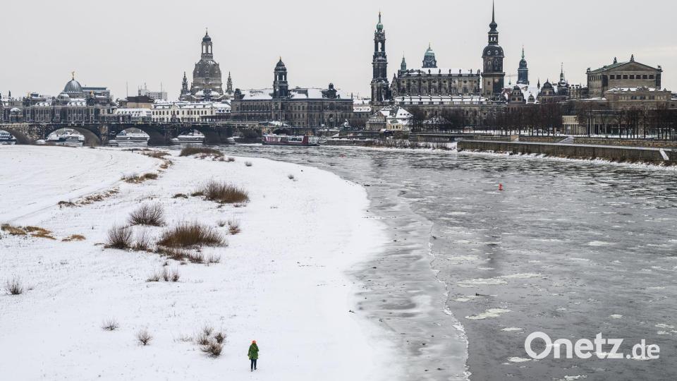 Winter in Dresden: Die Heizkosten in Sachsen dürften besonders steigen Bild: Robert Michael/dpa