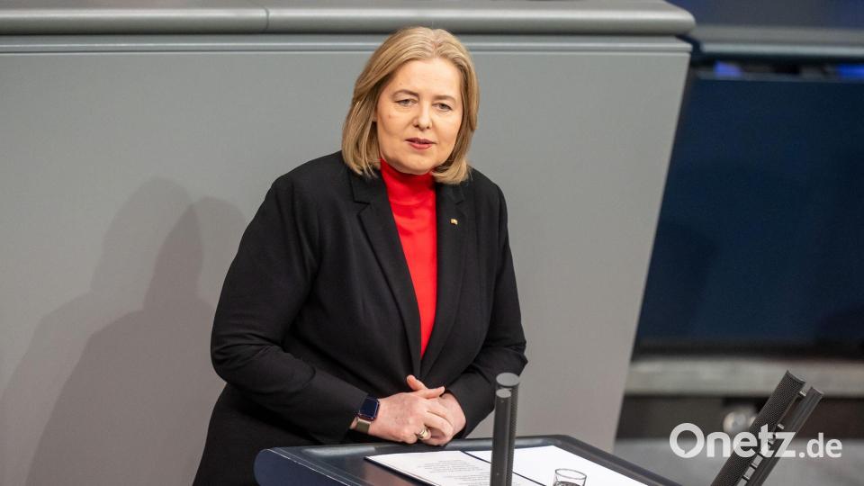 Arbeitsministerin Bärbel Bas (SPD) wirbt für die Bürgergeld-Reform. Bild: Michael Kappeler/dpa