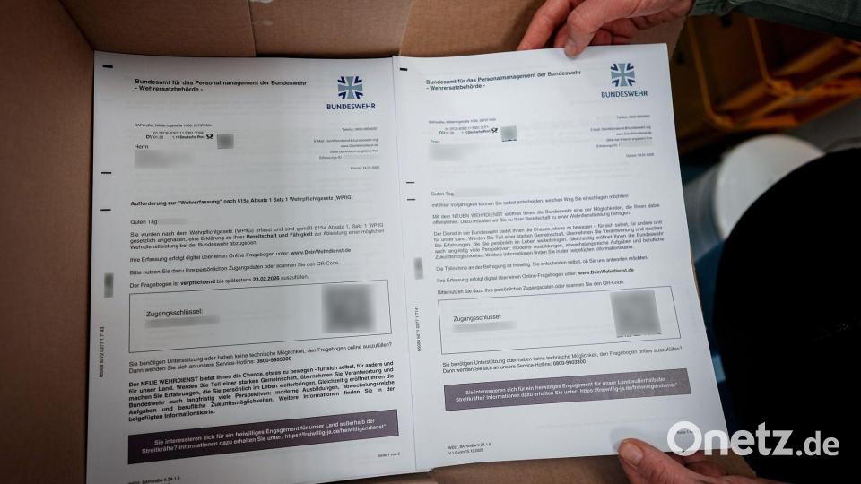 Neuer Wehrdienst - Erste Fragebögen werden verschickt Bild: Kay Nietfeld/dpa