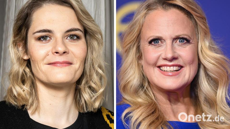 Hazel Brugger und Barbara Schöneberger moderieren den deutschen ESC-Vorentscheid. Bild: Hannes Albert/Britta Pedersen/dpa