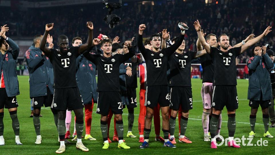Bayern München bejubelt die erfolgreichste Bundesliga-Hinrunde jemals. Bild: Federico Gambarini/dpa