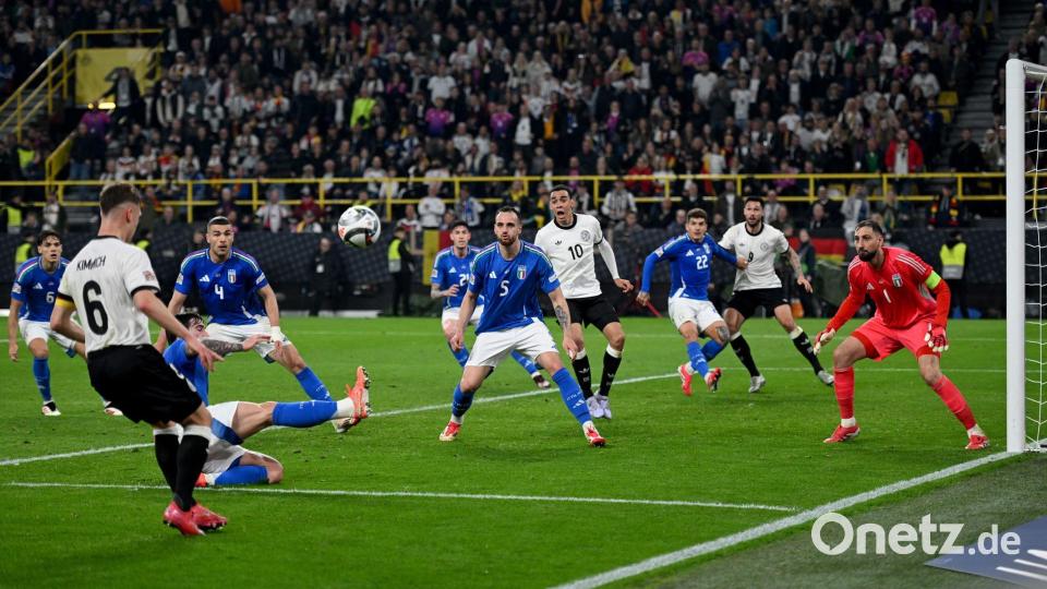 Gegen Italien qualifizierte sich die DFB-Elf für die Endrunde der Nations League. (Archivbild) Bild: Fabian Strauch/dpa