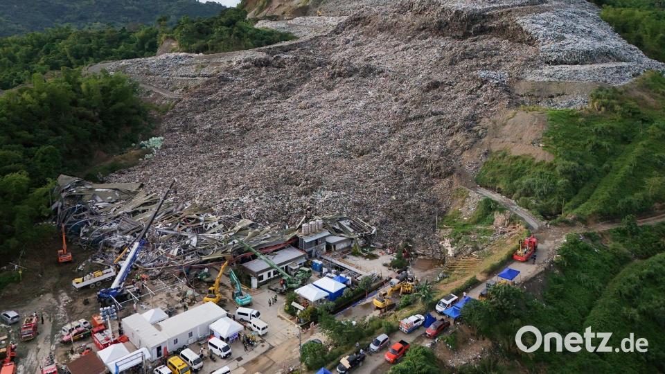 Anhaltende Regenfälle machten den Müllberg nach Angaben der Stadtverwaltung instabil. Bild: Jacqueline Hernandez/AP/dpa